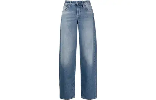 OFF WHITE Jeans Women's Blue Moderate Straight Fit Pants