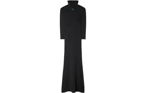 OFF WHITE Floral appliqué Hooded Dress