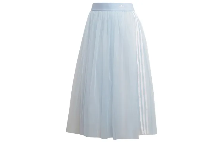 adidas originals Women's High-Waist Long Skirt 'Tulle Blue'