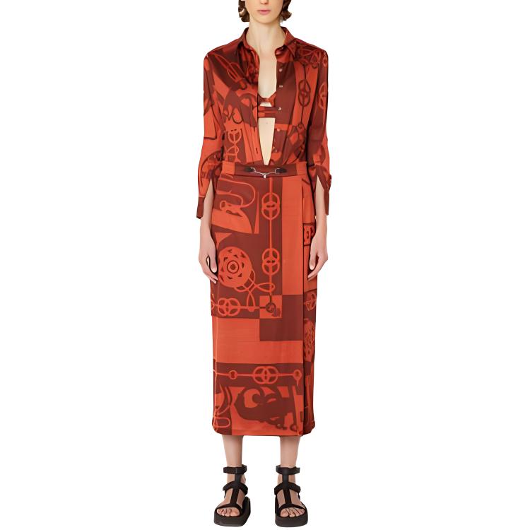 HERMES SS22 Casual Long Skirt Women's 2519408