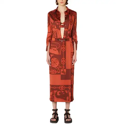HERMES SS22 Casual Long Skirt Women's 2519408