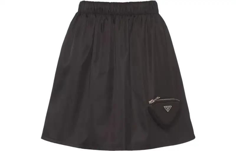 PRADA Re Nylon Pouch Mini Skirt Black