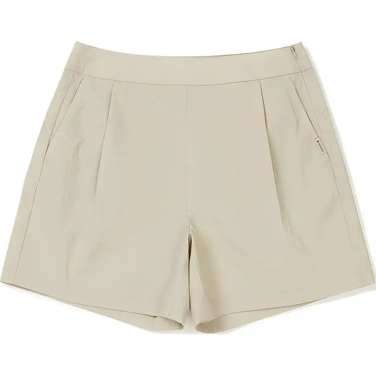 Snow peak root solid color outdoor mid-rise three-quarter casual shorts for women