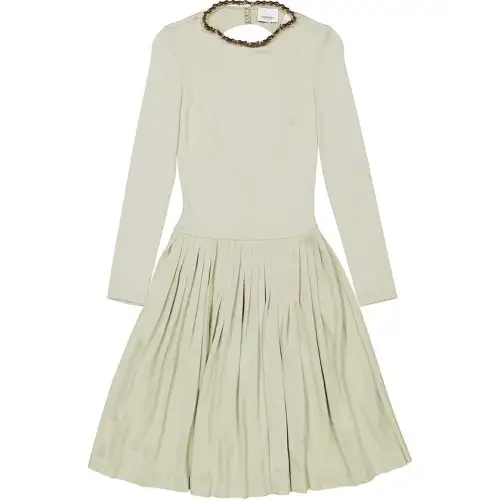 Burberry Long Sleeved Dress Women's Green