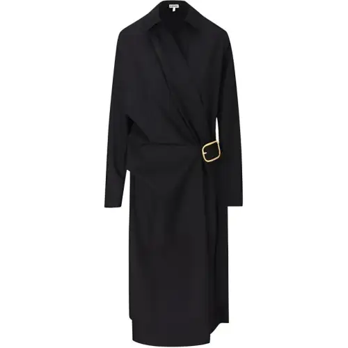LOEWE SS24 Long Sleeved Dress Women's Black