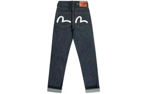 EVISU Jeans Women's Denim Blue Moderate Straight Fit Pants