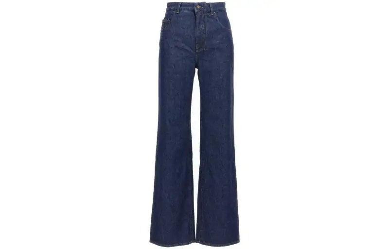 Loro Piana Jeans Women's Blue Moderate Flared Pants