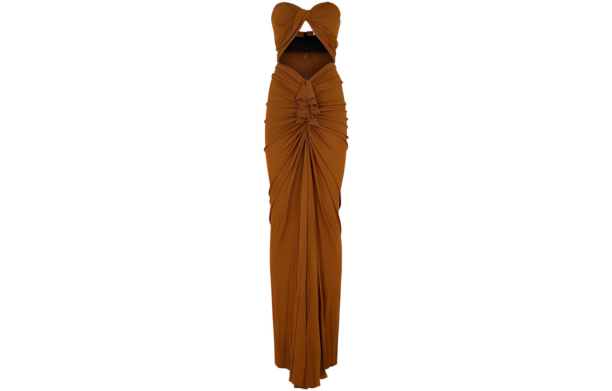 SAINT LAURENT Cut-Out Strapless Maxi Dress