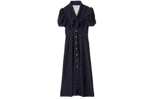 MIU MIU SS23 Short Sleeved Dress Women's Blue