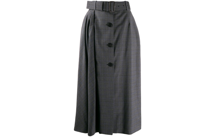 PRADA FW21 Casual Long Skirt Women's Gray
