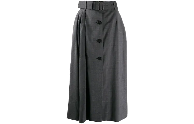 PRADA FW21 Casual Long Skirt Women's Gray