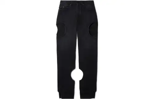 OFF-WHITE Meteor cut-out straight-leg jeans
