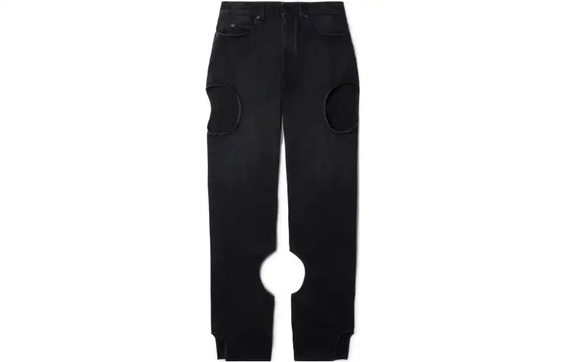 OFF-WHITE Meteor cut-out straight-leg jeans
