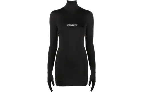 Vetements Logo Styling Dress With Gloves 'Black'