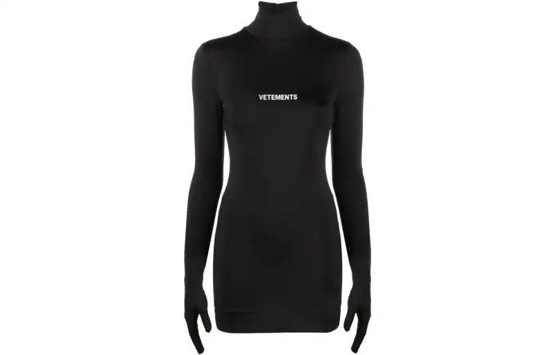 Vetements Logo Styling Dress With Gloves 'Black'