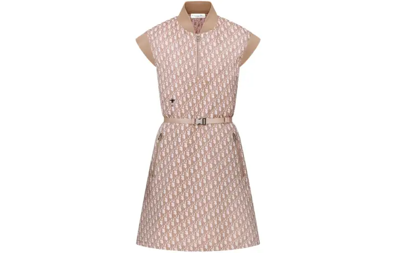 DIOR SS24 Sleeveless Dress Women's Peach Pink