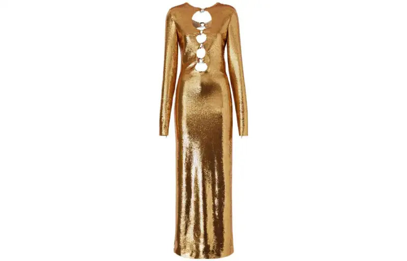 Burberry SS23 Long Sleeved Dress Women's Gold
