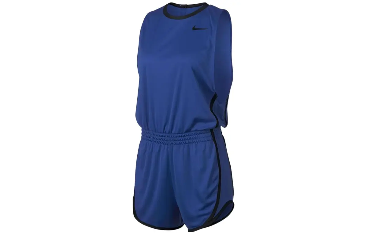 Nike Casual Suits Women's Blue Crew Neck Moderate Short