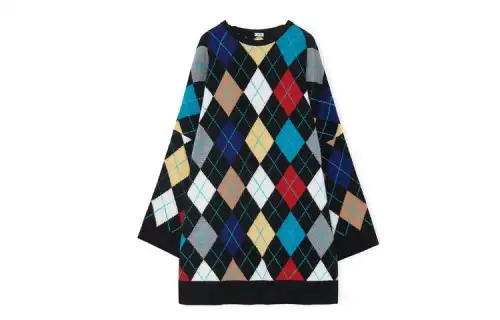 LOEWE Long Sleeved Dresses Women's Multicolor Crew Neck Moderate Short