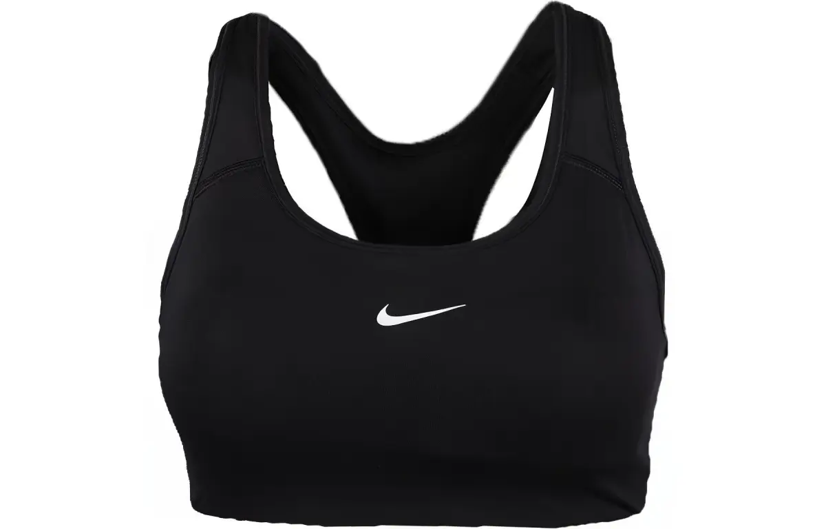 Nike Swoosh Dri-FIT Women's Medium-Support One-Piece Padded Sports Bra Black