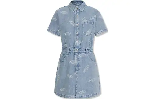 Levis Silver Logo Collection Short Sleeved Dress Women's Blue