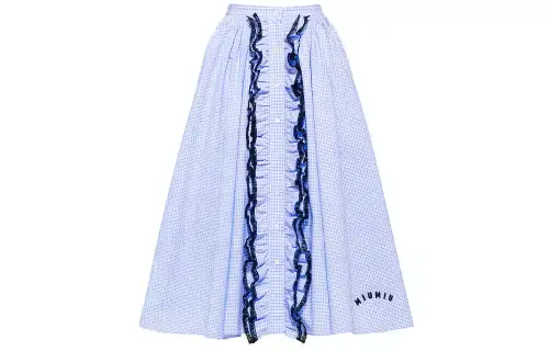 MIU MIU SS21 Casual Long Skirt Women's Blue