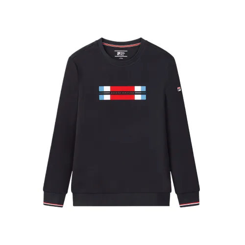 FILA Sweatshirts Men's Black Crew Neck Moderate Regular