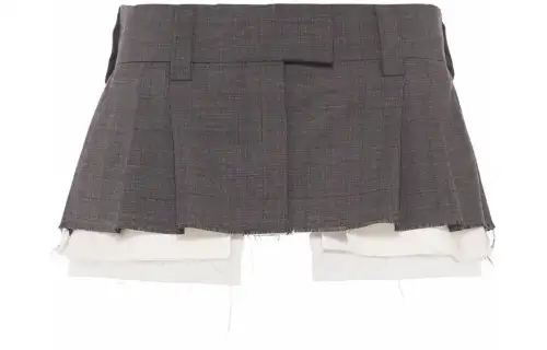 MIU MIU Casual Short Skirts Women's Gray Moderate Short