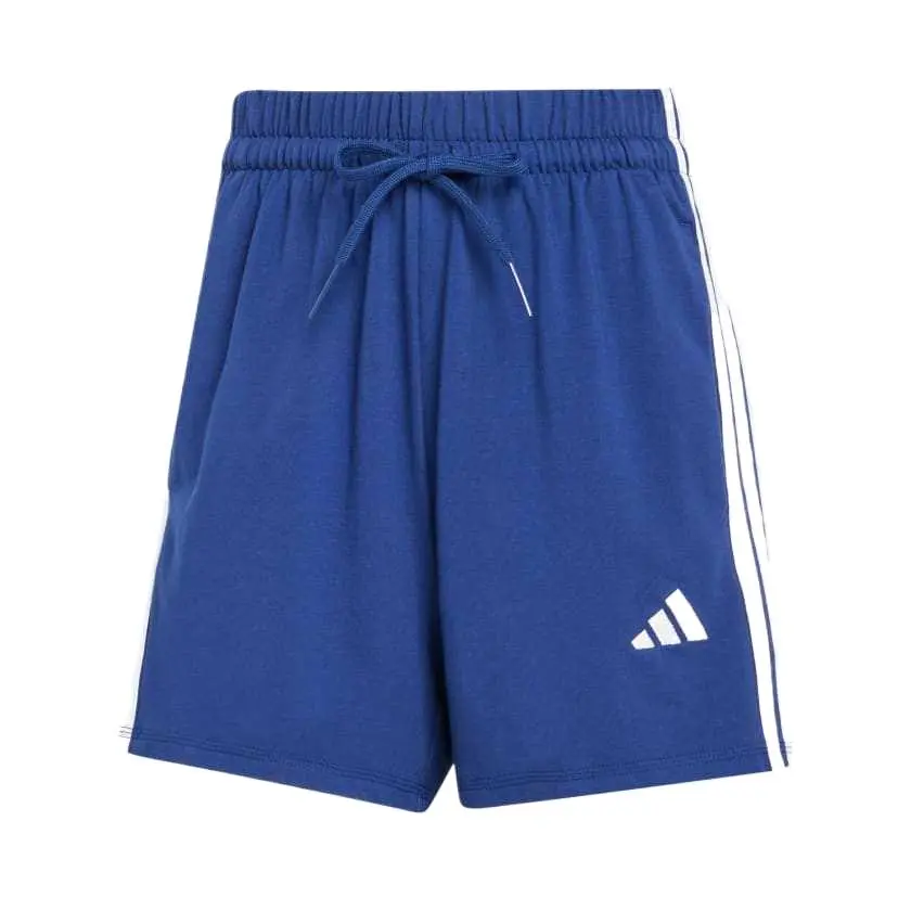 Adidas Women's Essentials 3 Stripes Cotton Shorts Dark Blue/White