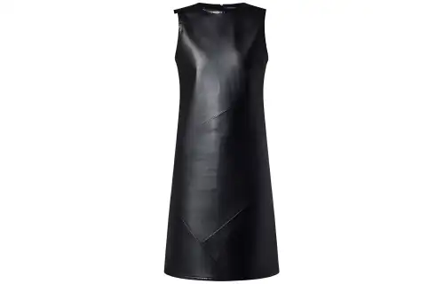 Lv Leather Patchwork Dress