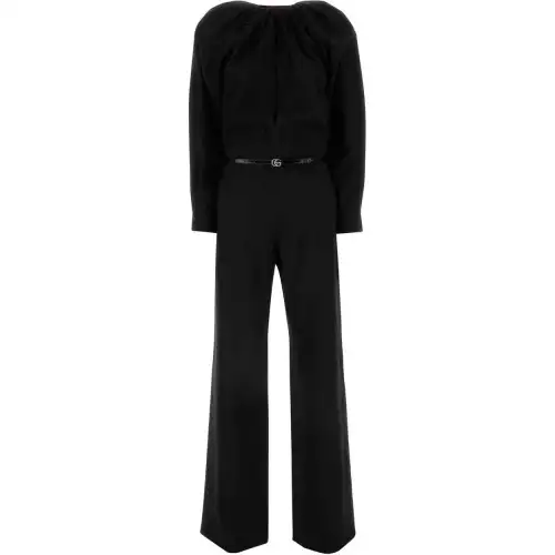 GUCCI Double G Buckle Keyhole Neck Jumpsuit