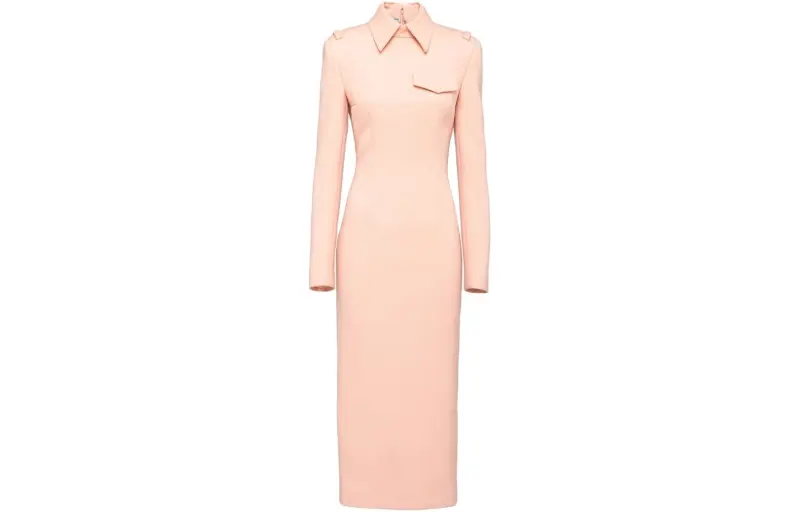 PRADA FW23 Long Sleeved Dress Women's Pink