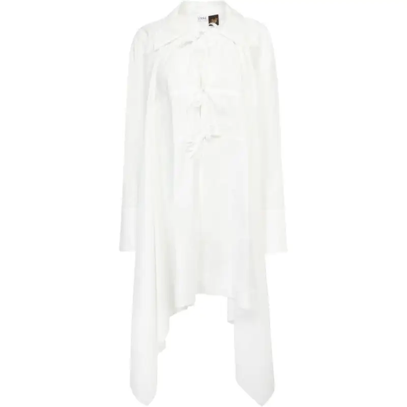 LOEWE Front Tied Asymmetric Tunic Dress