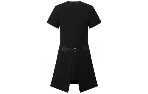 LOUIS VUITTON Short Sleeved Dress Women's Black