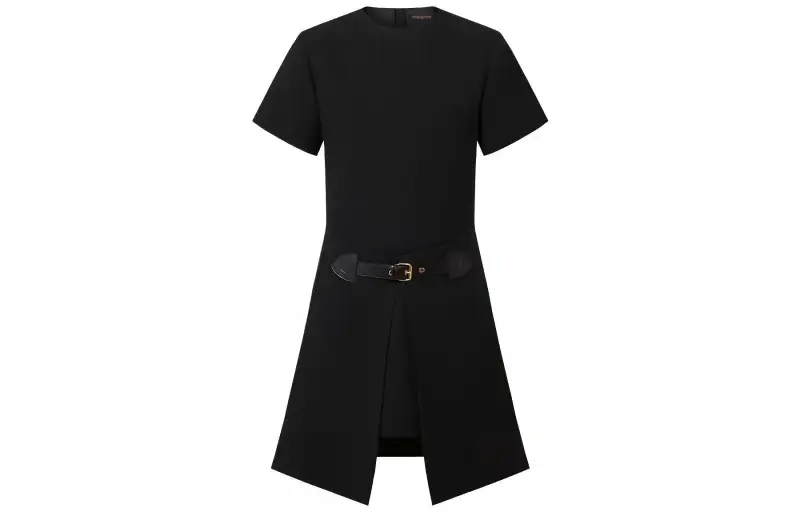 LOUIS VUITTON Short Sleeved Dress Women's Black