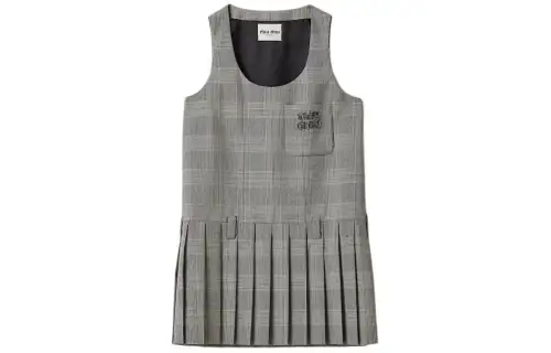 MIU MIU Sleeveless Dress Women's Gray