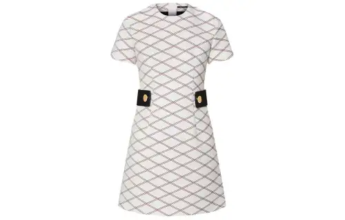 LOUIS VUITTON Tricolor Malletage Martingale Dress