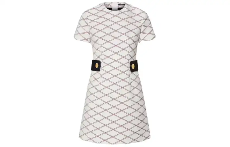 LOUIS VUITTON Tricolor Malletage Martingale Dress
