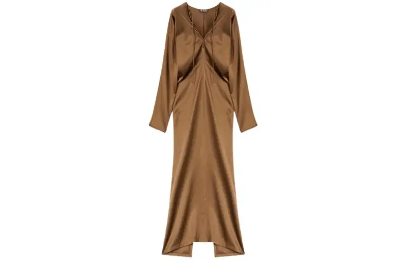 Loro Piana Long Sleeved Dress Women's Camel