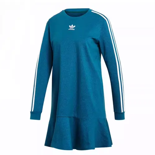 Adidas Originals Long Sleeved Dress Women's Turquoise