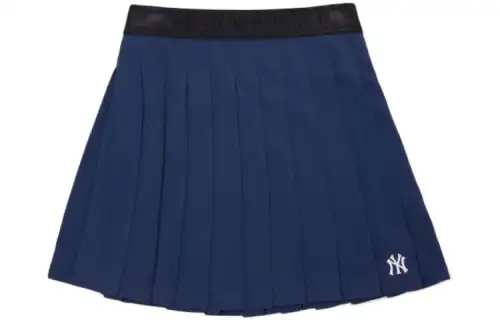 MLB Comfortable sports navy mini-skirt for leisure, with your logo imprint, pleated skirt
