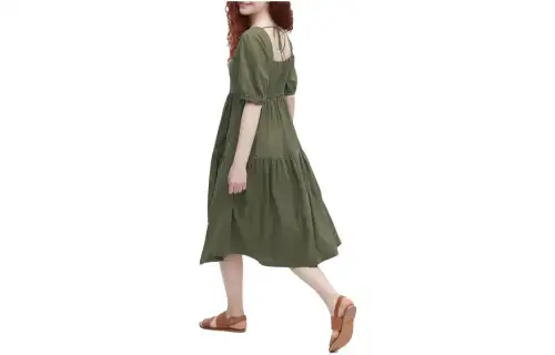 UNIQLO Short Sleeved Dress Women's Olive