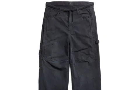 Balenciaga Jeans Women's Black Moderate Straight Fit Pants