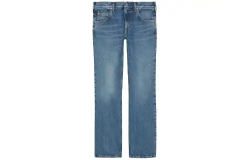GUCCI Horsebit Detailed Washed Denim Jeans