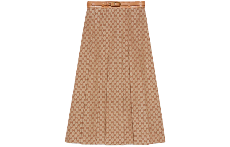 GUCCI SS21 Casual Long Skirt Women's Brown