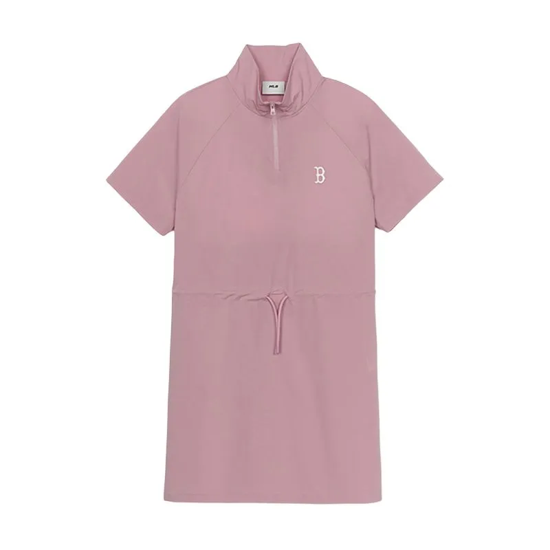 MLB Boston Red Sox Short Sleeved Dress Women's Hemp Purple