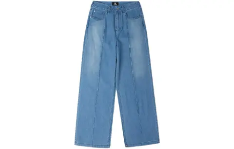 Converse Jeans Women's Blue Moderate Wide Leg Pants