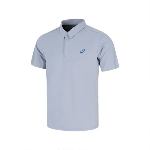 Asics D.FRESH Polo Shirt Men's Gray Blue