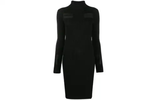 Bottega Veneta Long Sleeved Dress Women's Black