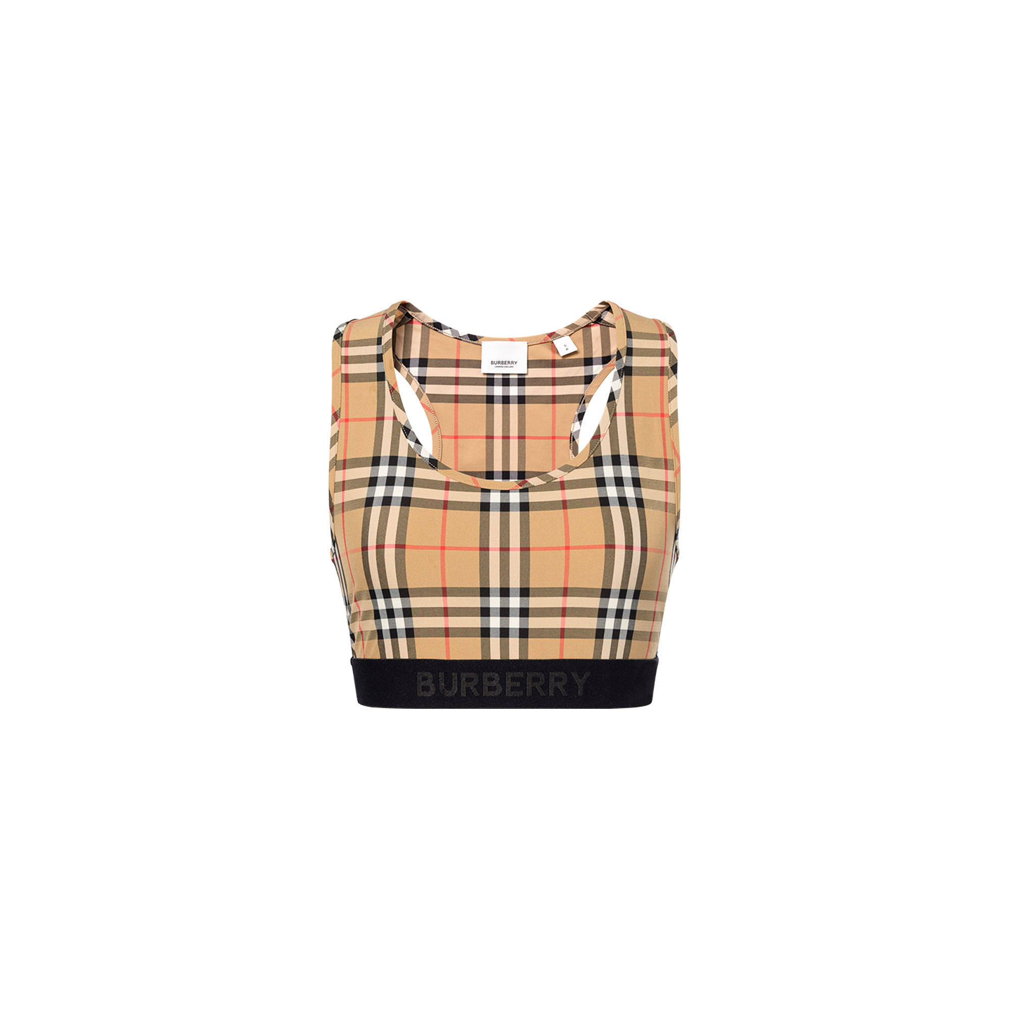 Burberry Logo Detailed Vintage Check Bra Top